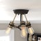 Designers Fountain 13in Miles 3-Light Vintage Bronze Interior Ceiling Light Semi Flush Mount 91011-VB - alternate 2